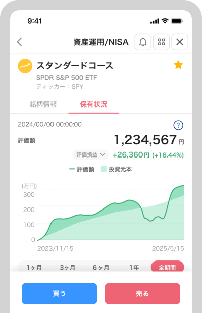 「売る」をタップ